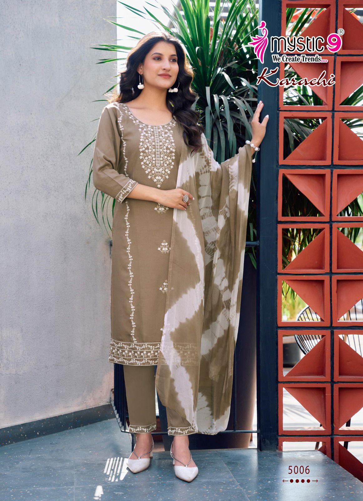 Karachi Vol 5 By Mystic 9 Heavy Rayon Kurti With Bottom Dupatta Orders In India
